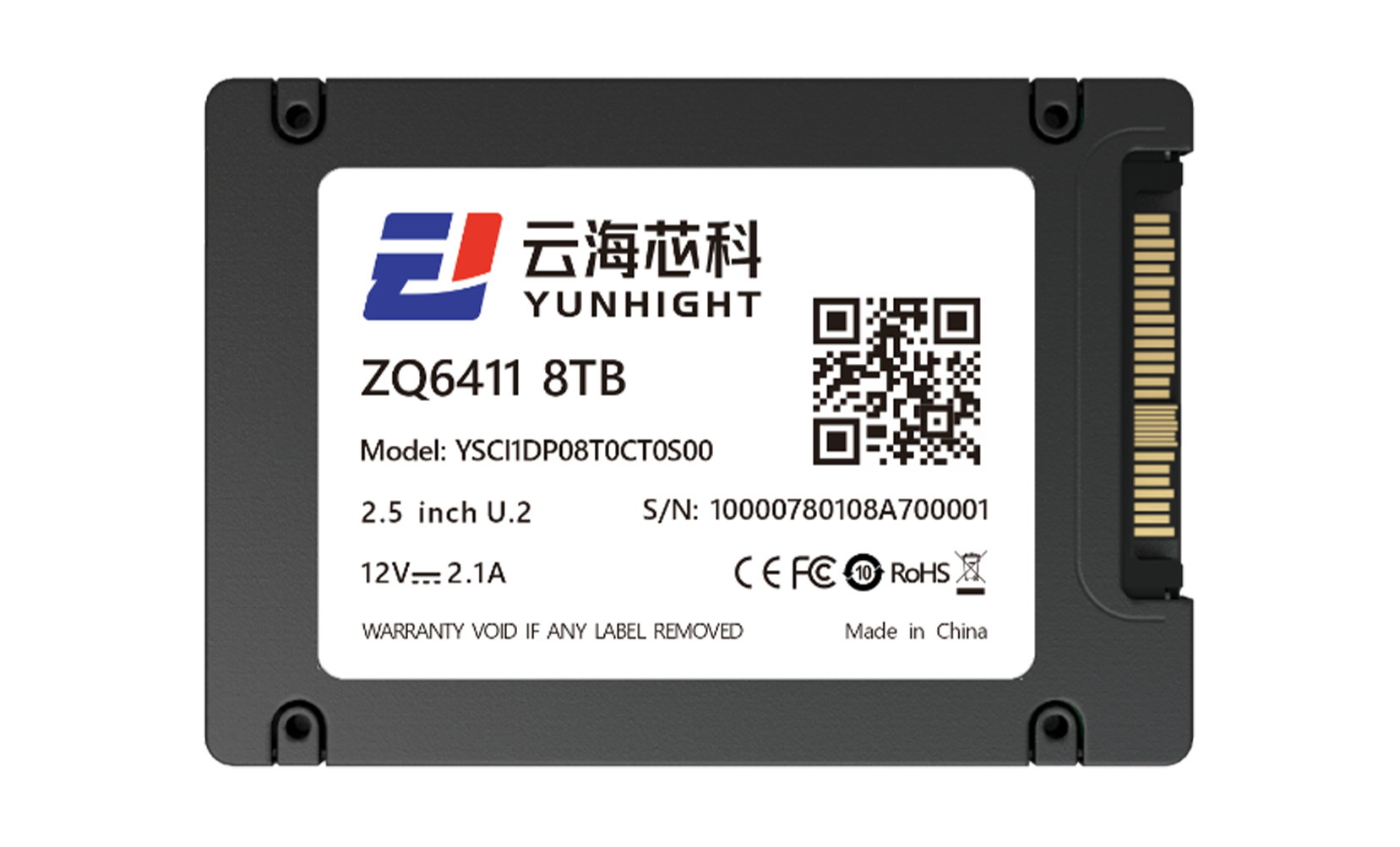 ZQ6411 U.2 NVMe SSD ZQ6411 U.2 NVMe SSD